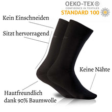 Lade das Bild in den Galerie-Viewer, Schwarze Premium Socken 3 Paar
