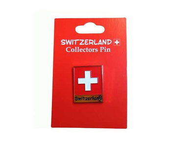 Lapel pin Swiss cross square