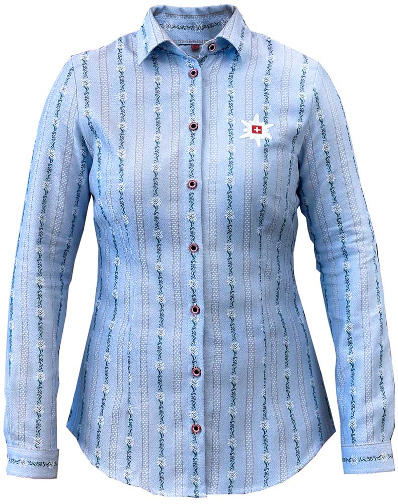 Edelweiss Bluse Blau