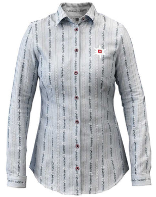 Edelweiss blouse ladies with collar long sleeve