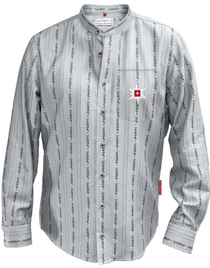 Camicia Edelweiss con collo alto e manica lunga