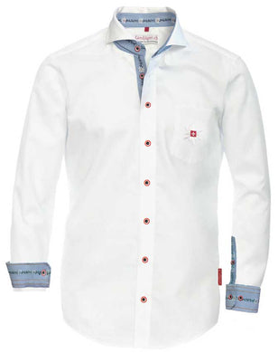 Camicia Edelweiss bianca con colletto