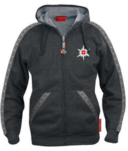 Lade das Bild in den Galerie-Viewer, Edelweiss Hoodie / Kapuzenjacke Grau - Landjäger.ch
