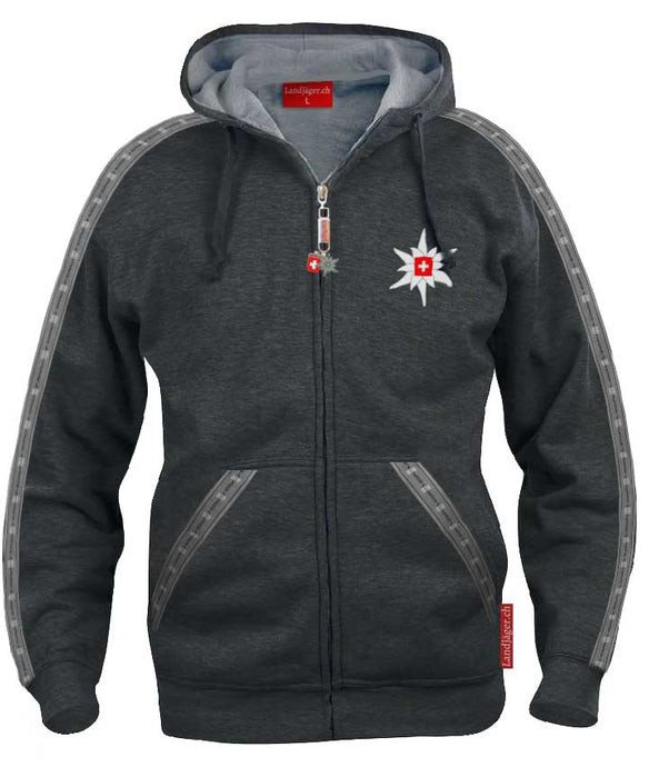 Felpa con cappuccio / Giacca con cappuccio Edelweiss Grigio