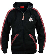 Lade das Bild in den Galerie-Viewer, Edelweiss Hoodie / Kapuzenjacke Schwarz - Landjäger.ch
