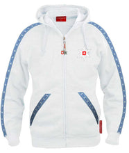 Charger l&#39;image dans la galerie, Edelweiss Hoodie / Kapuzenjacke Weiss - Landjäger.ch
