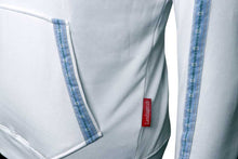 Carica l&#39;immagine nel visualizzatore di Gallery, Weisses Hoodie ohne Reissverschluss Edelweiss Anthrazit
