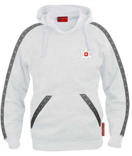 Load image into Gallery viewer, Hoodie Weiss Edelweiss anthrazit
