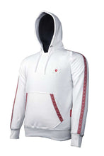 Carica l&#39;immagine nel visualizzatore di Gallery, Weisses Hoodie ohne Reissverschluss Edelweiss Rot
