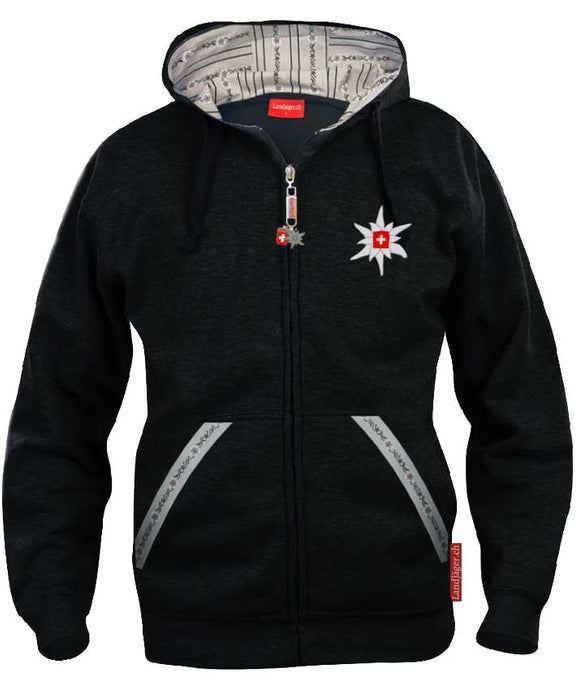Giacca con cappuccio Edelweiss Edizione Speciale Nero