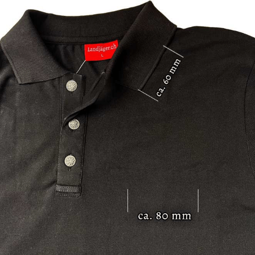 Edelweiss Polo-Shirt Schwarz.