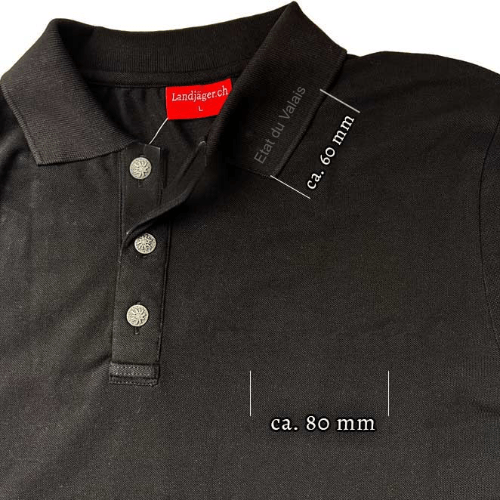 Edelweiss Polo-Shirt Schwarz.