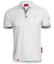 Carica l&#39;immagine nel visualizzatore di Gallery, Polo Shirt Weiss  mit Edelweiss - Landjäger.ch
