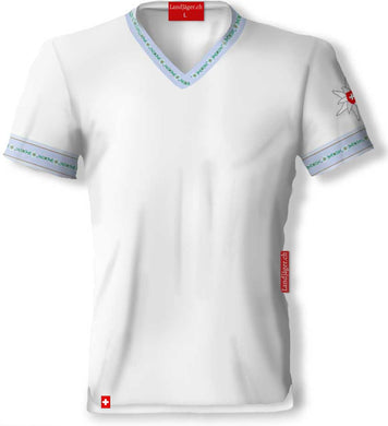 Edelweiss T-Shirt White V-Neck