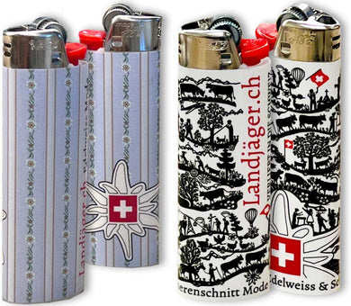 Feuerzeug Edelweiss & Scherenschnitt Design