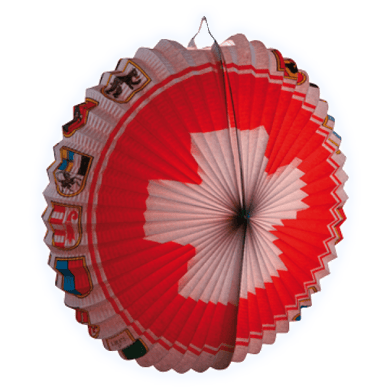 Lampion oval Schweiz mit Kantonen ø 36 cm