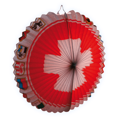 Lampion ovale Suisse avec cantons