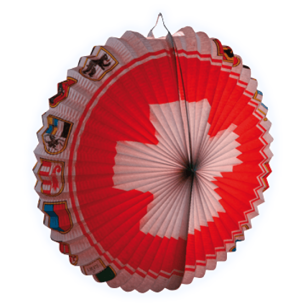 Lampion oval Schweiz mit allen Kantonen ø 30 cm