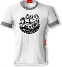 Carica l&#39;immagine nel visualizzatore di Gallery, T-Shirt Rundhals Anthrazit mit Alpenleben
