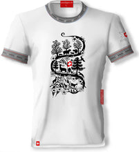 Load image into Gallery viewer, Edelweiss T-Shirt mit Alpläba Scherenschnitt
