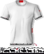 Load image into Gallery viewer, Scherenschnitt T-Shirt Weiss Alpaufzug
