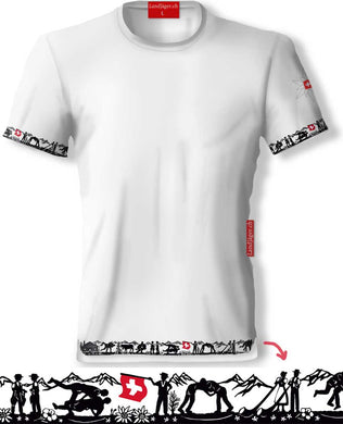 T-shirt blanc en papier découpé